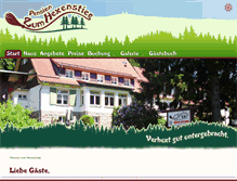 Tablet Screenshot of pension-zum-hexenstieg.de